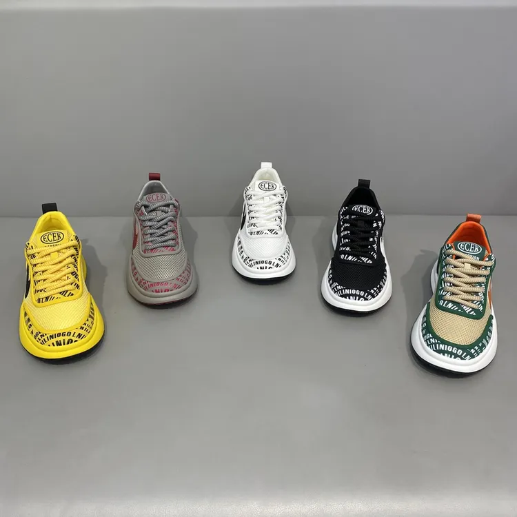 休闲夏季运动鞋男士韩版圆头透气时尚休闲鞋厚底低帮鞋子男鞋