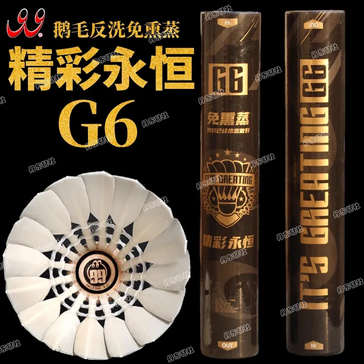精彩G6羽毛球耐打王鹅毛球馆专业成人训练比赛用球12只装飞行稳定