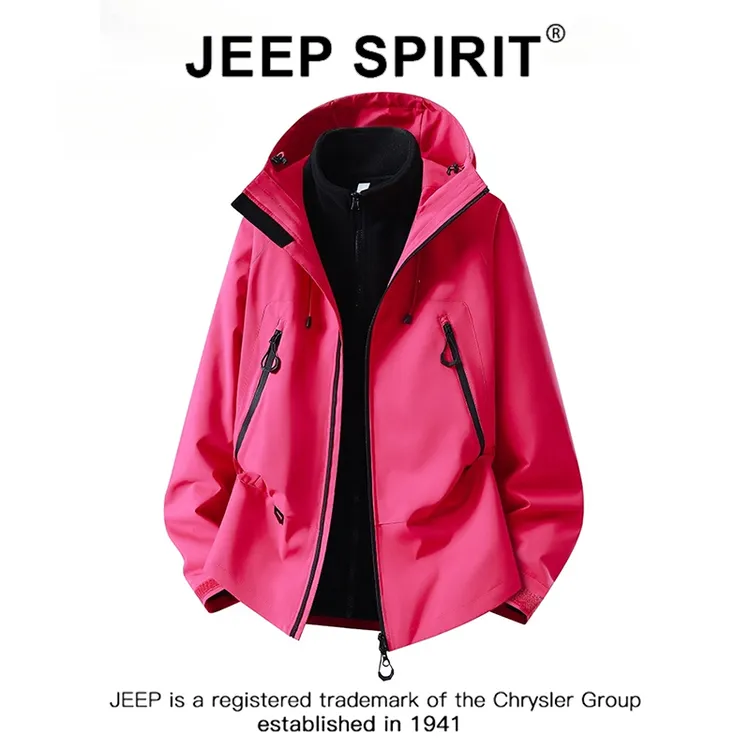 JEEPSPIRIT2025新款冲锋衣女款小个子超好看户外防风登山服外套