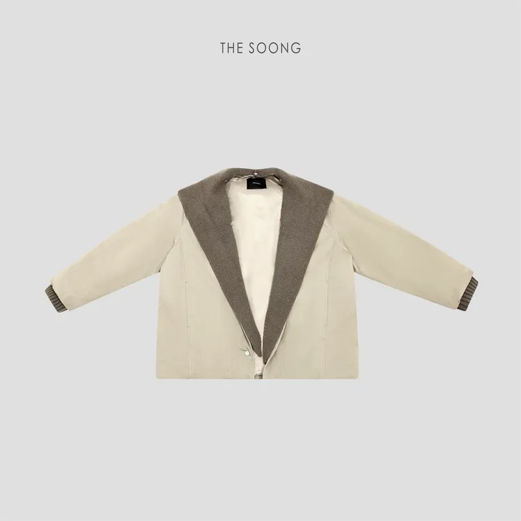 THESOONG|"灰调时刻"90白鹅绒可拆卸连帽松弛保暖羽绒服女YRF7820