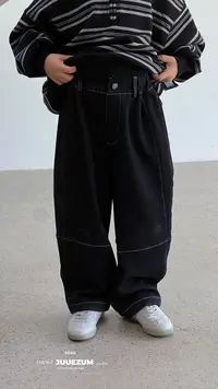 久坐中大童25年深秋冬新款加绒牛仔裤7053