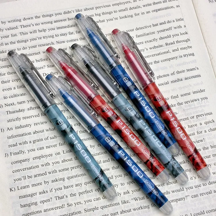 白雪P1500多色可选男士签字笔套装学生办公顺滑速干黑笔