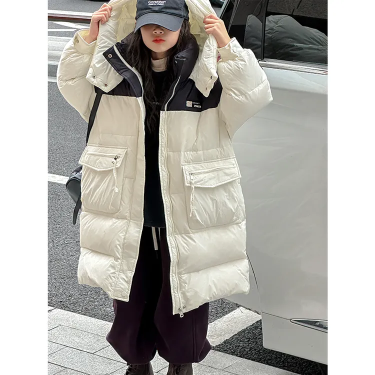 K27352反季清仓孙小美拉条女童中长款羽绒服冬装童加厚外套