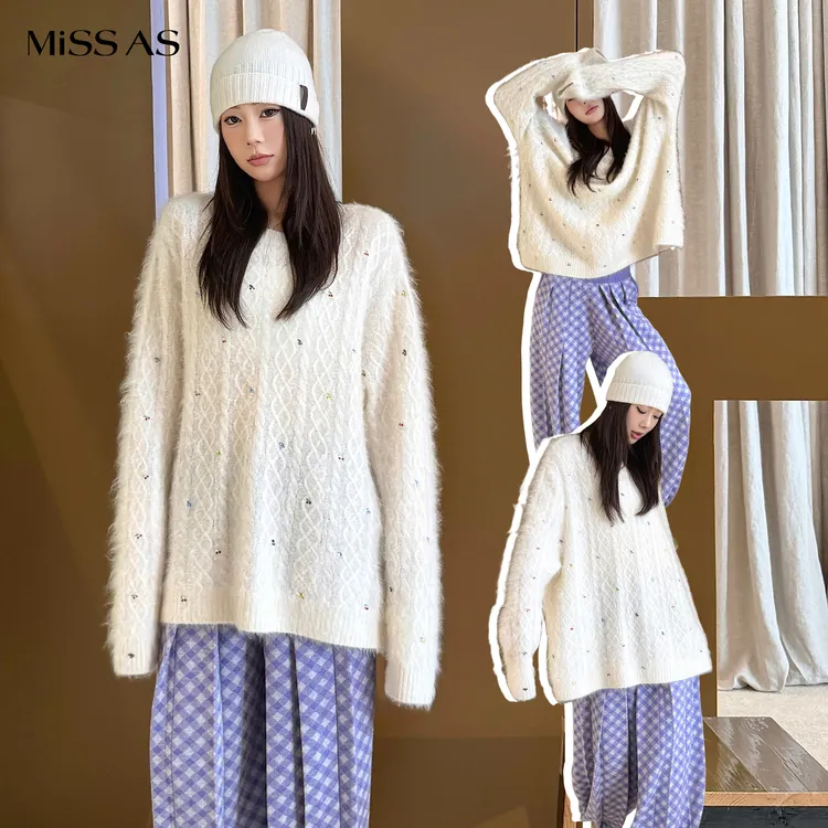 【IMMI】小众百搭拉毛樱桃套头衫针织毛衣打底内搭上衣马夹25秋冬