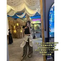 徐秋阳  荒野猎人  春季新款百搭休闲显瘦显白豹纹裤休闲裤12559