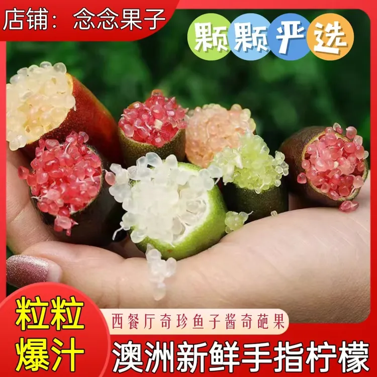 【现货】新鲜柠檬稀有澳洲拇指橙水果鱼籽酱中西餐佐食材浓香型果子