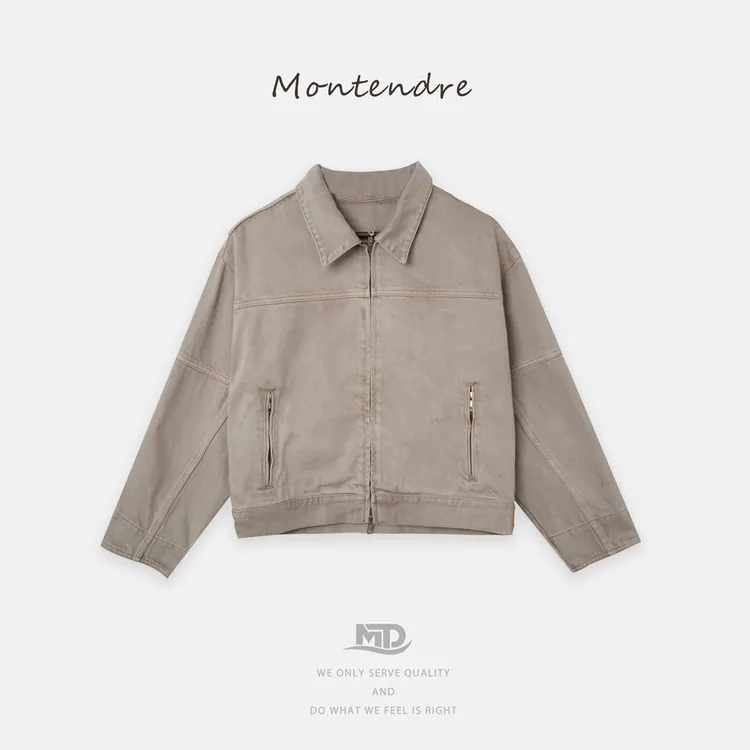 【Montendre】秋冬新款 A 经典纯棉复古工装风百搭休闲时尚短外套女
