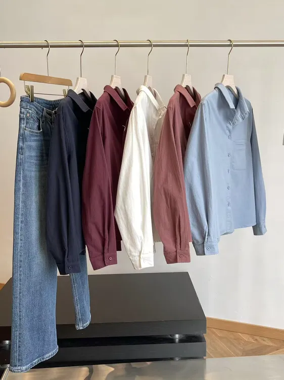 B磨毛全棉！线下精品订D！文艺小宽松棉长袖衬衫 23-88 女装 H7012