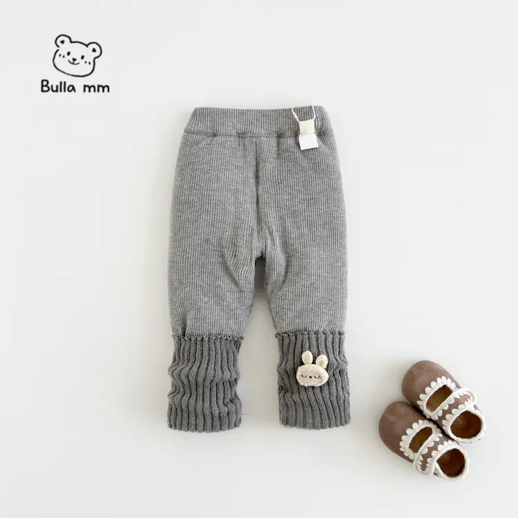 叭啦妈咪女童夹棉打底裤2025冬装新款女宝加厚保暖裤子kkHLM5091
