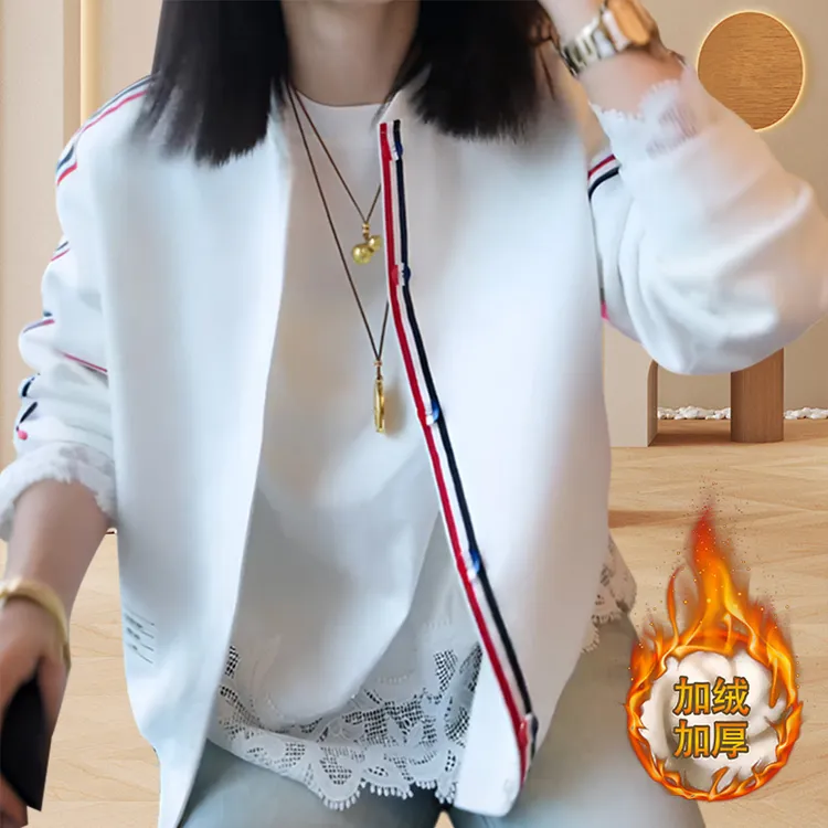 设计感条纹长袖上衣春季外套女小个子时尚气质衣服痞帅炸街风女装