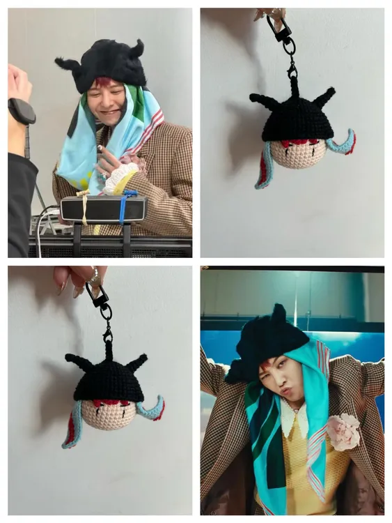 权志龙团子，权志龙羊角帽造型团子