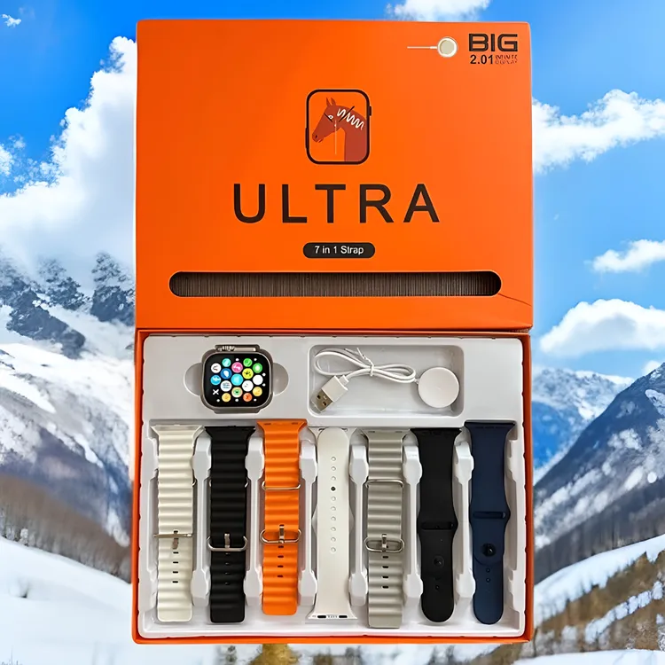 7合1无线充多表带蓝牙连接通话7in1 ultra运动手表