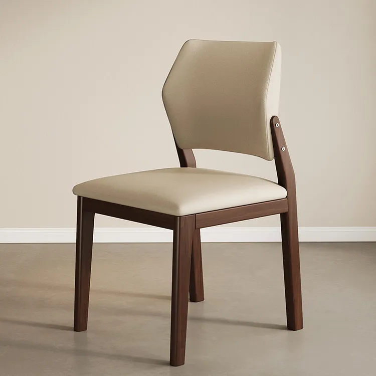 实木餐椅家用北欧轻奢现代简约酒店餐厅洽谈会议靠背椅子原木凳子