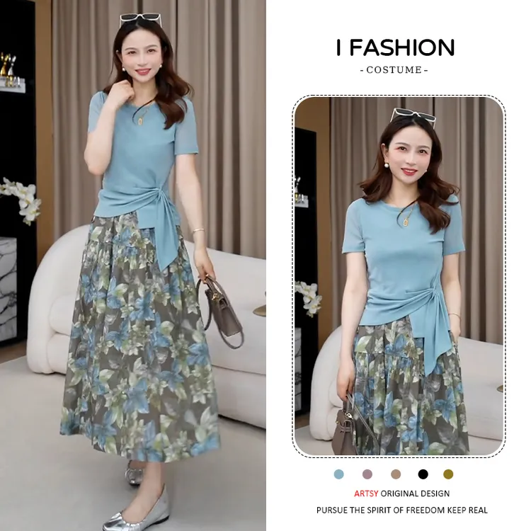 时尚减龄不规则短袖t恤女2026年夏季新款小个子遮肉显瘦百搭上衣