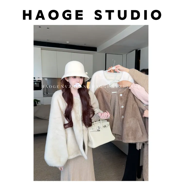 浩哥严选●爱尔兰冬日HGQ5WT3159A外套预时尚毛绒秋冬季休闲设计感