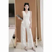 YANG GZ【白色宣言】新款百搭显瘦阔腿裤九分裤女 GZ609#82508