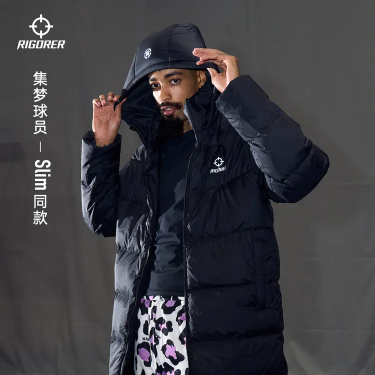 【80%白鸭绒】准者长款羽绒服冬季男装情侣防风防泼水保暖防风运动