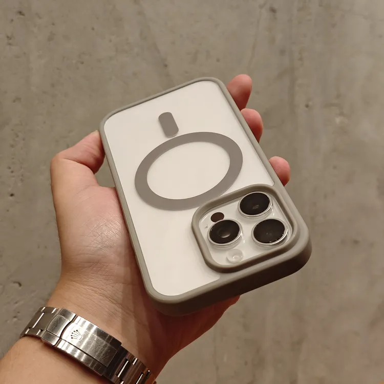 带AI相机触控键适用苹果17手机壳磁吸iPhone16Promax透明软边硬壳