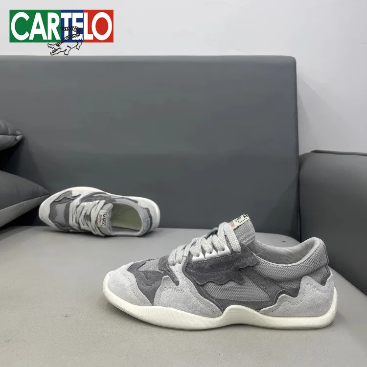 卡帝乐鳄鱼阿甘男鞋夏季新款透气网面潮流德训鞋时尚运动休闲板鞋