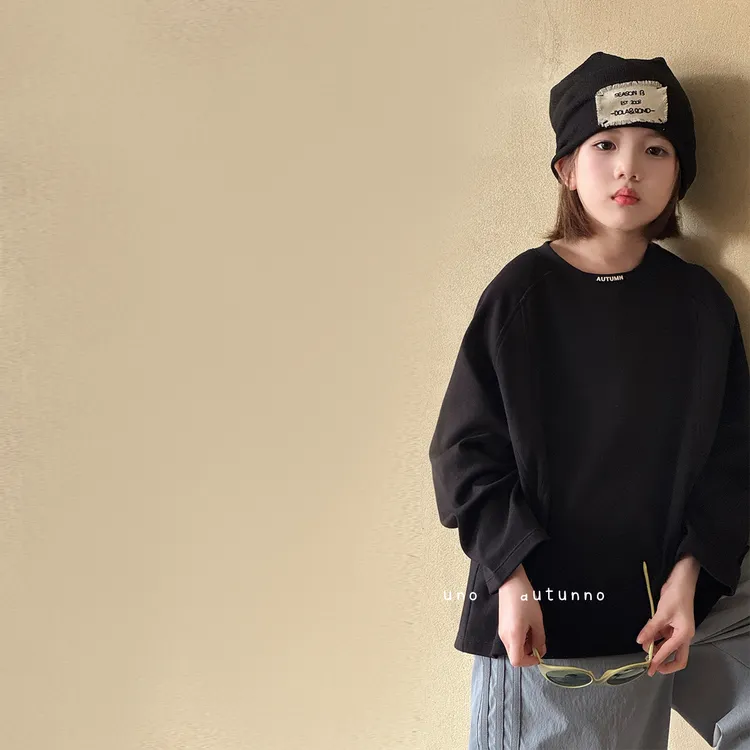 现货「UNO AUTUNNO」【与众不同】糯米双面女中大长袖圆领T恤GQ1647