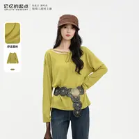 记忆的起点慵懒风毛衣2025冬季新款宽松显瘦针织衫上衣69AD51051W