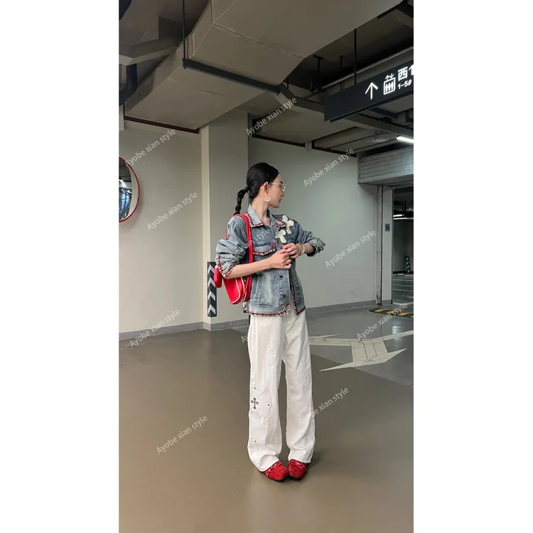 【AYOBE】小贤  时尚少女潮酷风个性小众松弛牛仔外套
