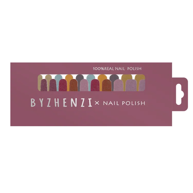 BYZHENZI STORE【碎钻颜料盘】AB版甲油膜美甲贴持久防水指甲贴纸