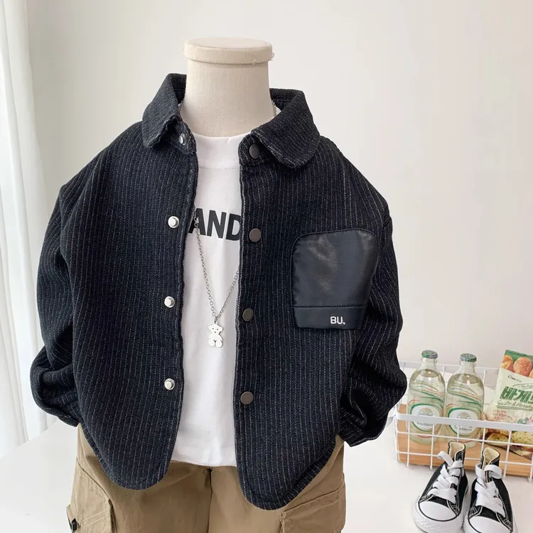 男童秋装外套2025新款儿童韩版宽松夹克衫帅气小男孩柔软上衣潮酷