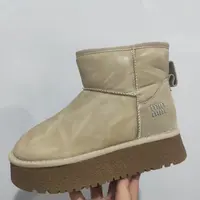 复古风皮面擦色加厚保暖雪地靴2705