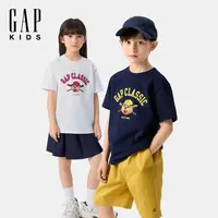 Gap【大小童同款】男女童2025纯夏季新款小熊logo棉短袖 DR 767133