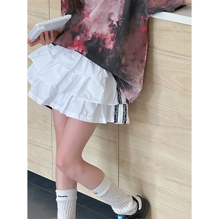 k28537运动风女童半身短裙春秋蛋糕裙子2025夏季新款大童裙子时髦