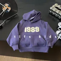童例「25545紫色连帽卫衣」冬季儿童软糯韩版男女童百搭休闲卫衣潮