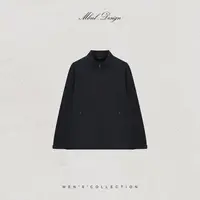 MBNL-F「商鸟系列」南海云男装纱线混纺极简廓形立领夹克LL-WWT0057