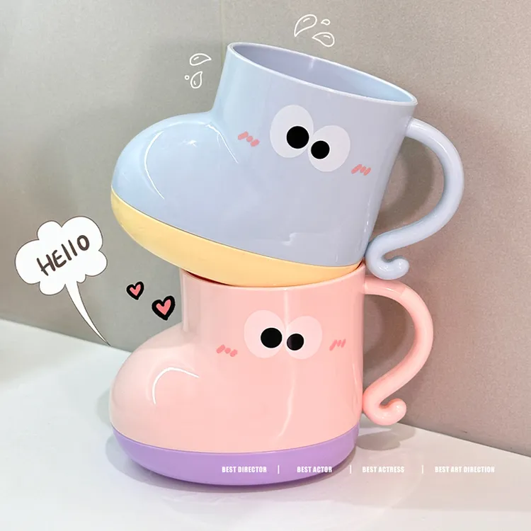 高颜值牙杯情侣牙缸刷牙漱口杯子学生家用便携牙具2025新款洗漱杯