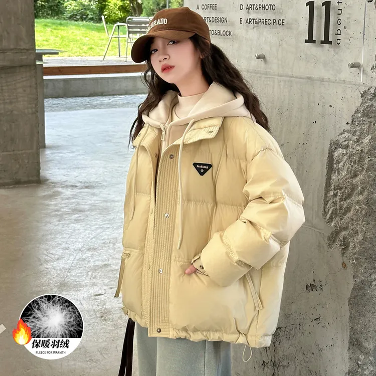 女童冬季羽绒服2025新款洋气中大童儿童初中生假两件加厚冬装外套