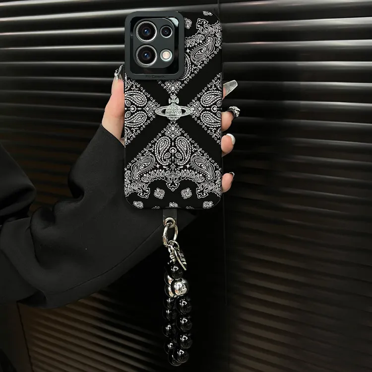 适用【opporeno8pro+】2025复古花纹ins风小羊皮网红创意手机壳女款