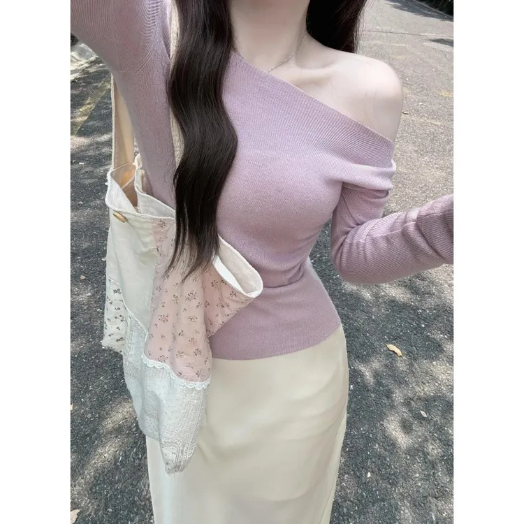 入秋穿搭一整套初早秋2025年新款女装韩系氛围感缎面半身裙两件套