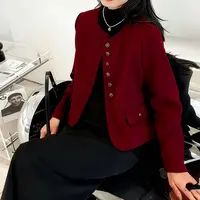 MTL M胸102长52港风气质经典小个子穿搭双面毛呢外套上衣 2502