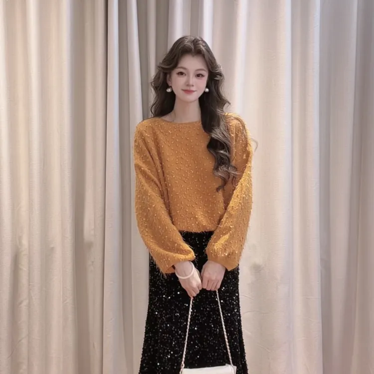 IEF/爱依服2025新款秋冬季时尚百搭轻奢气质毛织上衣