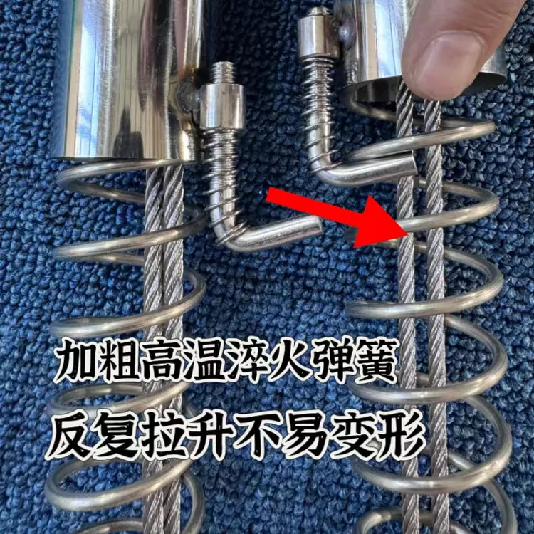 新款304不锈钢超软钢丝绳护套加粗弹簧护套4MM/5MM液压油管保护套