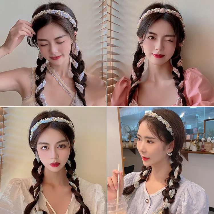 碎花发带夏季女日常发箍网红绑发飘带头饰