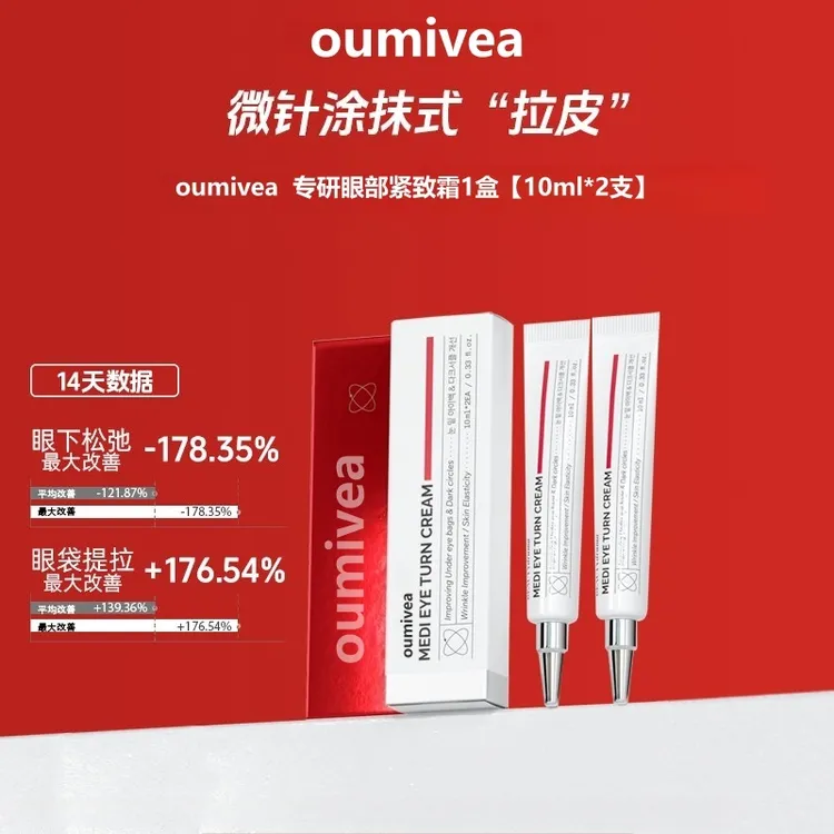 【微针眼霜】韩国进口眼部紧致霜微扎补水保湿抗皱淡纹修护熬夜眼油