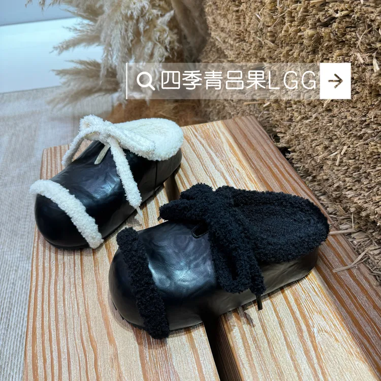 升级版呆萌2025ss大头加绒拖鞋女韩系甜酷辣妹风厚底松糕包头拖鞋