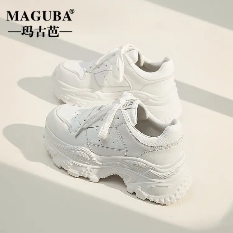 MAGUBA/玛古芭简约老爹鞋女厚底增高透气女鞋潮牌时尚百搭运动鞋