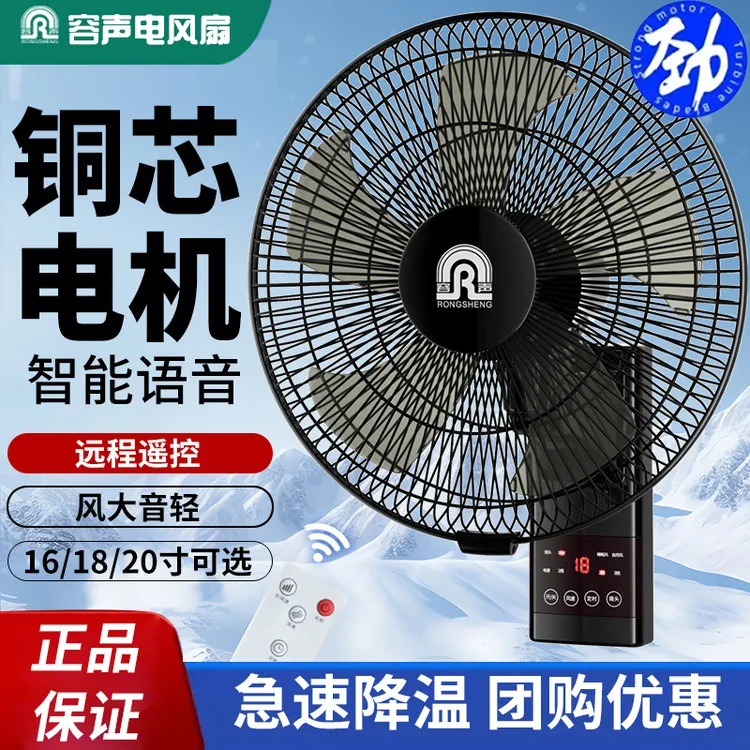 容声壁扇挂壁式电风扇家用静音挂扇大风力摇头挂式工业小型电扇