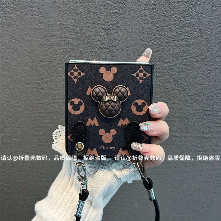 （华为novaflip系列)金属折叠皮纹适用华为novaflip手机壳防摔爆款