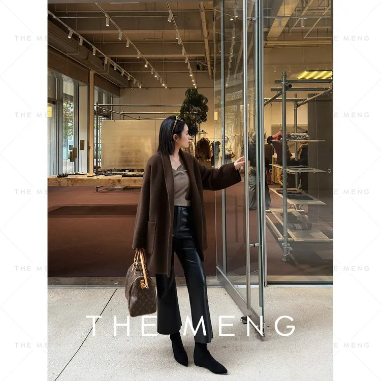 THE MENG【漫画腿】超纤蛋白皮加绒休闲皮裤#M254P1566+M254P1572