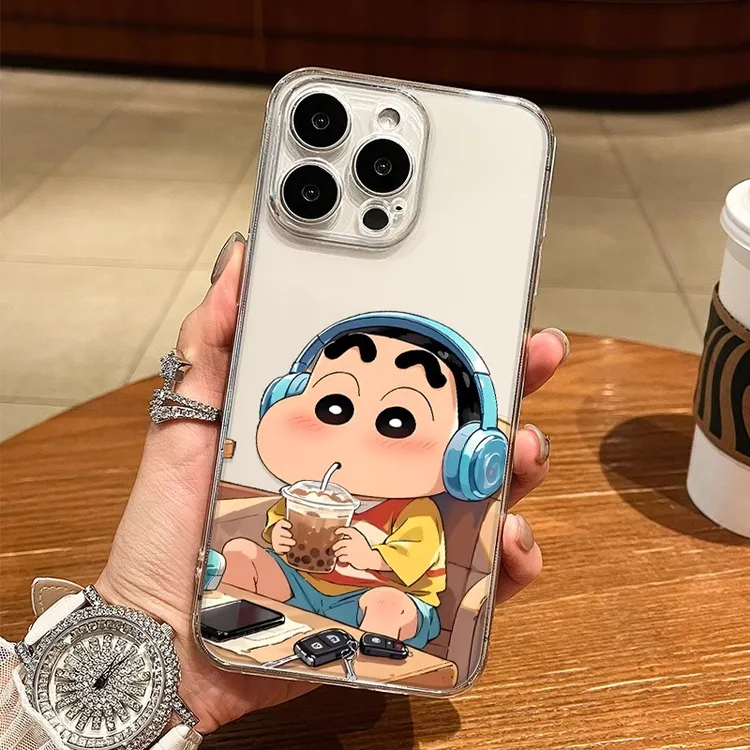 奶茶小新适用苹果16PROMAX手机壳iPhone15趣味14防摔13卡通创意12