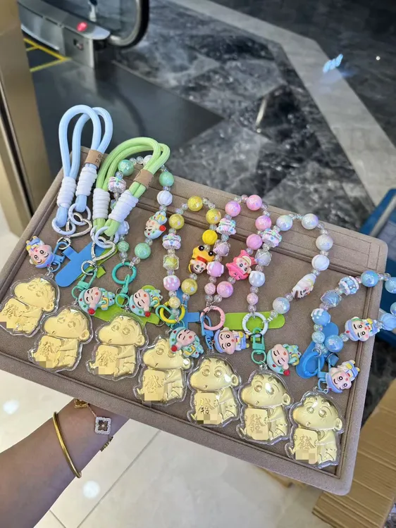含金工艺品水贝新款【蜡笔小新新之助 小新】手机包包挂件潮款