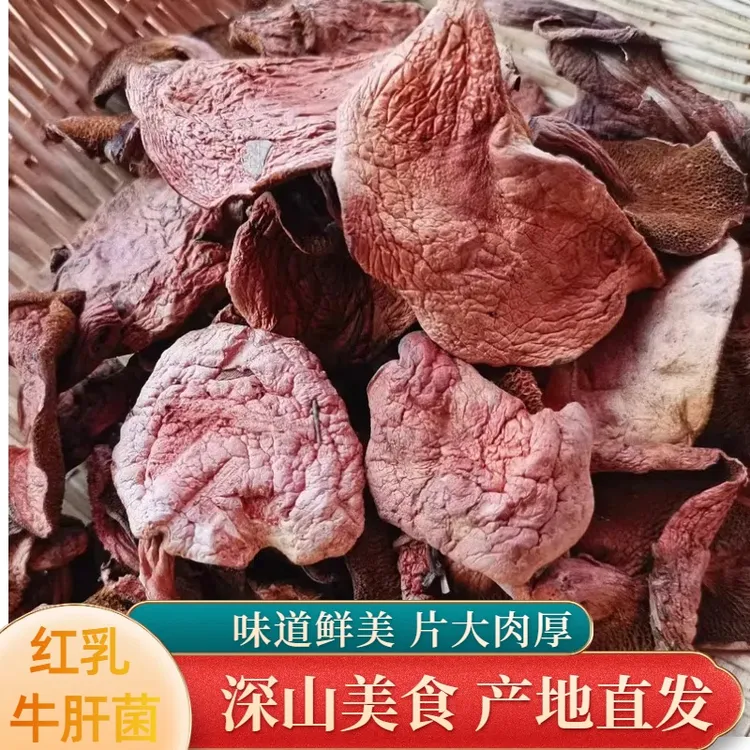 红乳牛肝菌晒干农家野生云南食用新鲜干货云南特产美味特色蘑菇